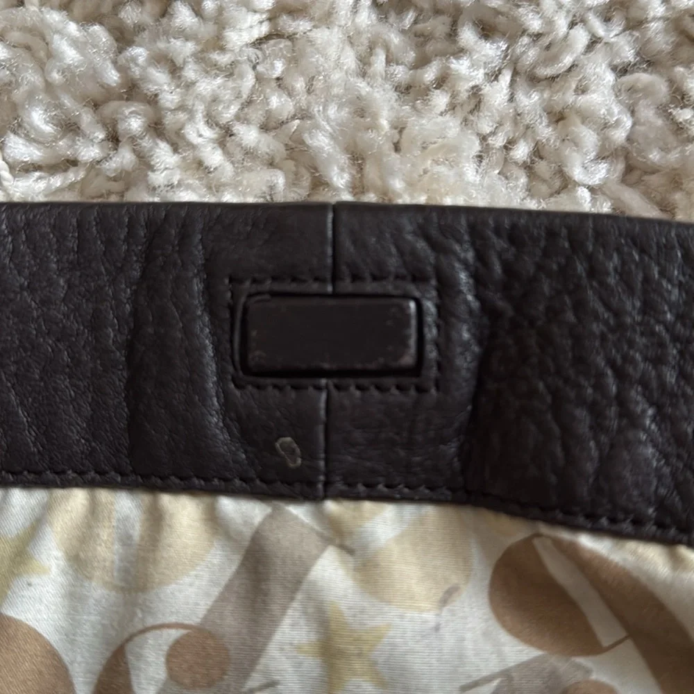 Vintage GAP Leather Dark Brown Pebbled Slouch Hobo Shoulder Bag Purse